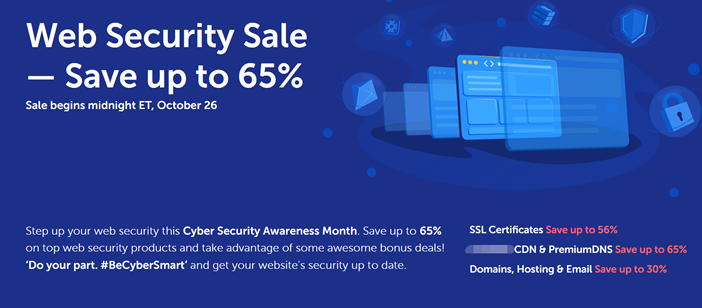 NameCheap - 网络安全月 SSL证书和企业域名邮局值得选择